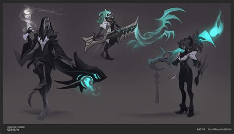 Riot Games League Of Legends Pantheon Senna And Aphelios Concept Art