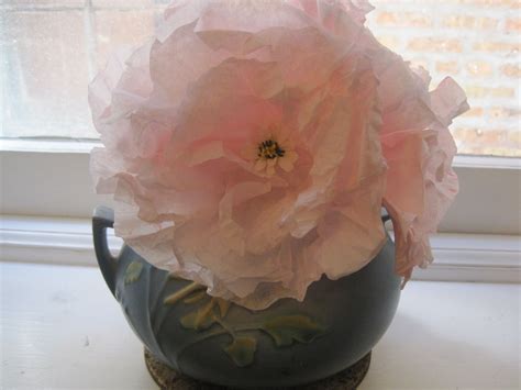 Peony Made Out Of Coffee Filters Coffee Filter Crafts Paper Flowers