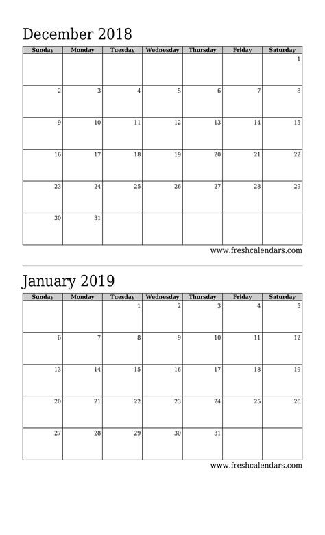 Printable Calendar 2 Months Per Page