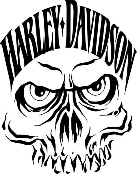 Harley Davidson And Skull Emblem Harley Davidson Art Harley Davidson