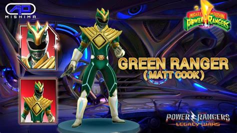 Matt Cook New Green Ranger With Character Card YouTube