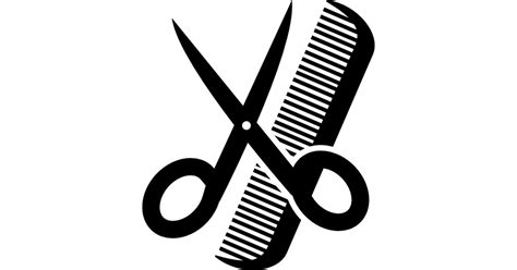 Black haircut kit, scissors comb hairstyle hairstyling tool, beauty tools, construction tools, technic png. Scissors and comb free vector icons designed by Freepik ...