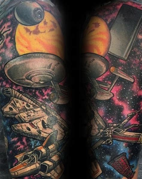 63 most amazing vinyl record tattoo designs and ideas that will blow your mind. 50 Star Trek Tattoo Designs For Men - Science Fiction Ink Ideas