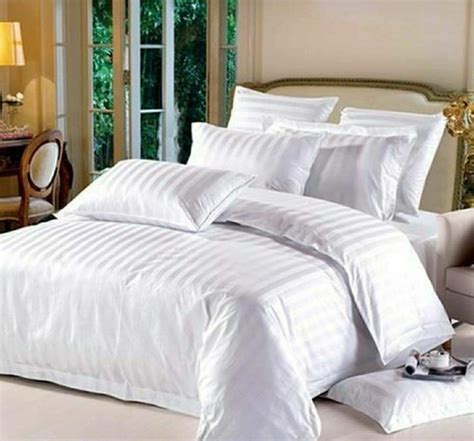 210 tc glace cotton satin stripes plain bedsheet king size double bed with two pillow covers for