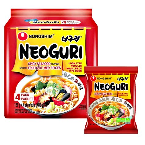 Nongshim Neoguri Spicy Seafood Flavor Noodels 4x120g Etsy