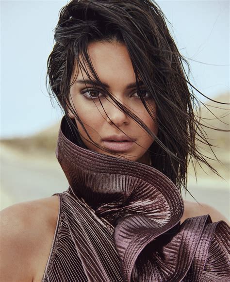 Wallpaper Kendall Jenner Women Model Short Hair Brunette Looking At Viewer Portrait