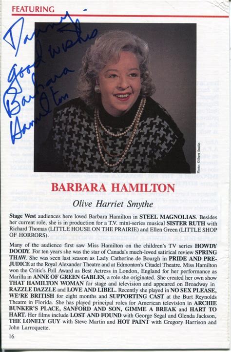 Barbara Hamilton Actress In Howdy Doody Signed Photo Page Autograph Ebay