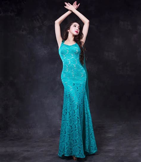 Qc2676 Wuchieal Silk And Lace Sexy Belly Dance Dress View Silk Belly Dress Wuchieal Product