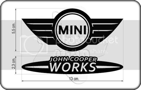 Sticker Coche Car Mini Logo John Cooper Works Vinilo