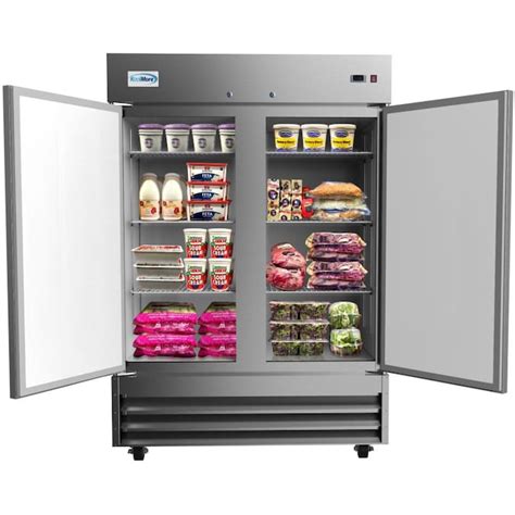 Koolmore 47 Cu Ft 2 Door Reach In Commercial Refrigerator Stainless