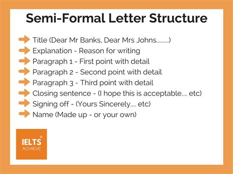 How To Write A Semi Formal Letter — Ielts Achieve