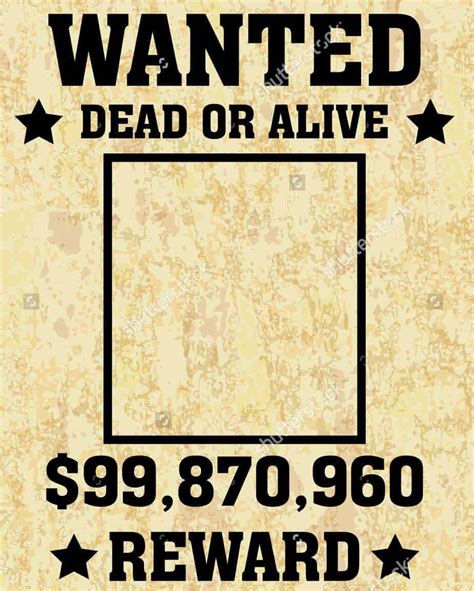Customizable Wanted Poster Template
