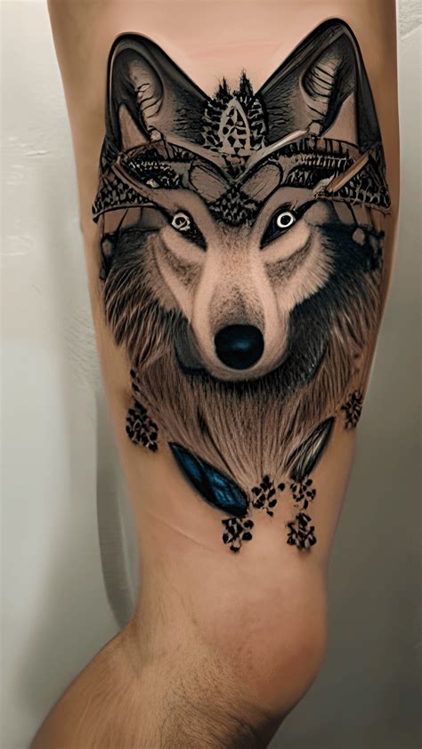 Hyper Realistic Wolf Tattoo Art Concept · Creative Fabrica