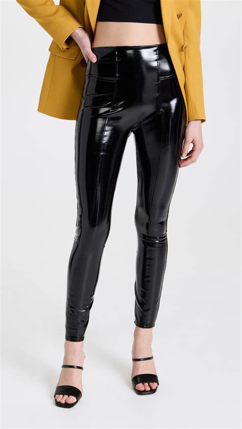 Spanx Faux Patent Leather Leggings In Black Lyst Canada