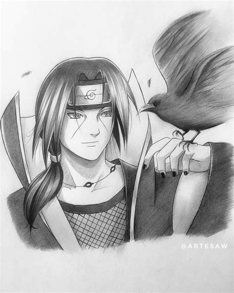 Itachi Drawing Uchiha Itachi Drawing By Honchkrow14 On Deviantart