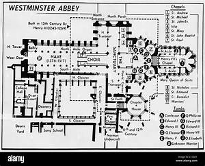 British Royalty Diagram Of Westminster Abbey Drawn At The Time Of
