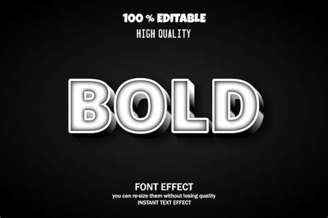 Premium Vector Bold Text Style Editable Font Effect