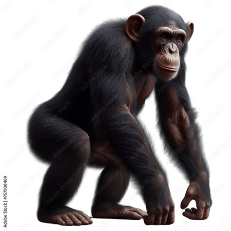 Chimpanzee PNG Picture Realistic Digital Rendering Of Ape Species