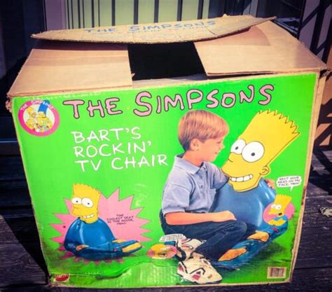 Bart Simpson Rockin Tv Chair Simpsons Mattel 1990 Rare Simpson