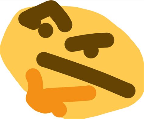 Yellow Emoji Drawing Emoji Discord Meme Android Imgur Thinking Orange People Png Pngegg