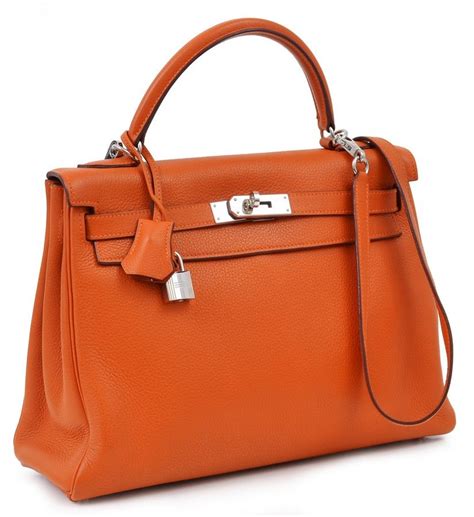 Orange Hermes Kelly Bag With Detachable Strap Handbags And Purses
