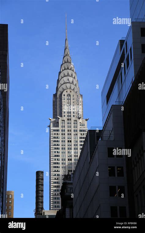 Usa Ny City Chrysler Building Art Deco Midtown Manhattan Architec
