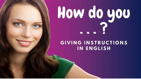 How To Learn English Giving Instructions In English Youtube