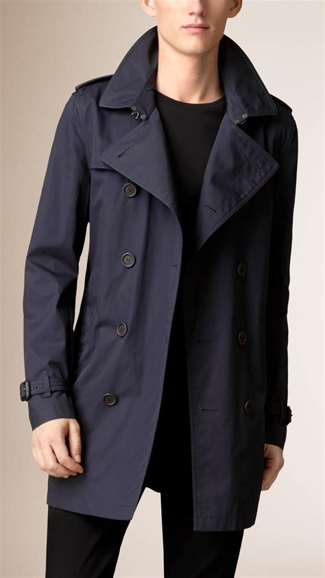Burberry Cotton Twill Trench Coat In Blue For Men Lyst