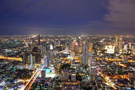 Bangkok Skywalk Night View, Thailand