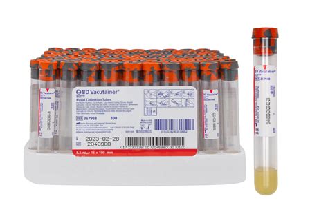 Bd Vacutainer Sst Venous Blood Collection Tube Serum Tube Clot Activator Separator Gel