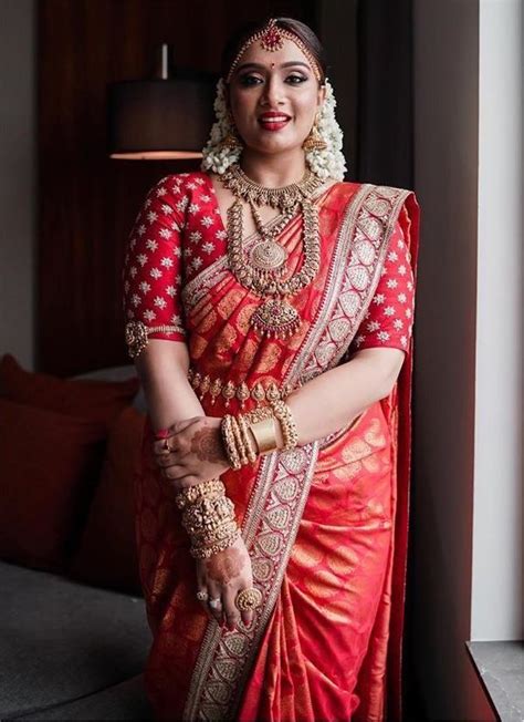30 Real Brides Who Donned Red Bridal Saree For Their Wedding Day South Indian Bride Saree