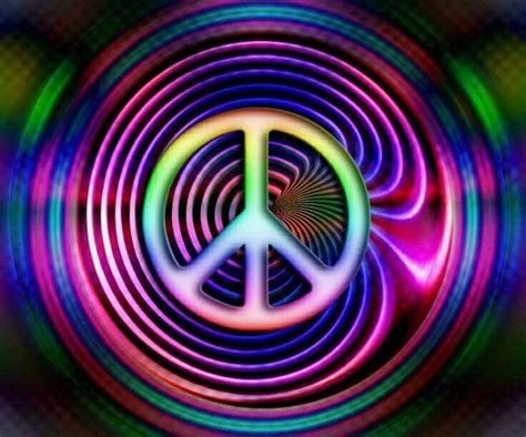 Trippy Peace Sign Art Peace Hippie Peace