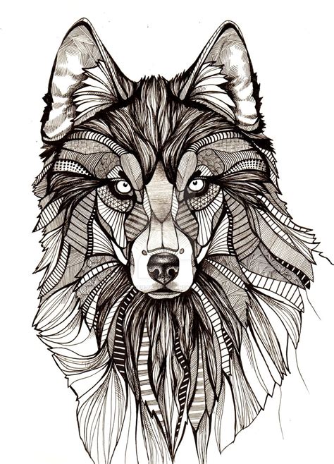 Coloriage Mandala De Loup Coloriage Loup Wolf Adulte Animaux Dessin
