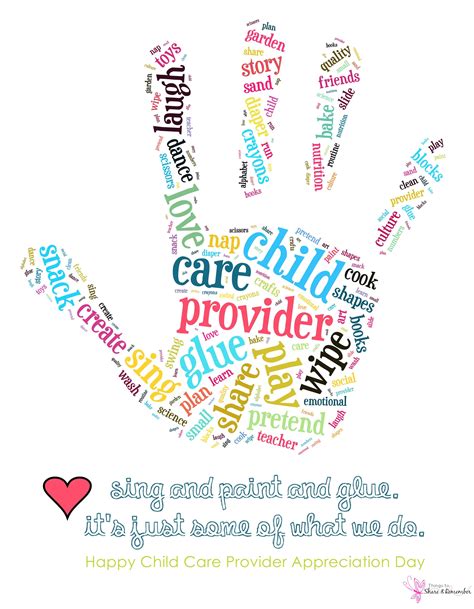 Child Care Provider Appreciation Day Printable Download Printable