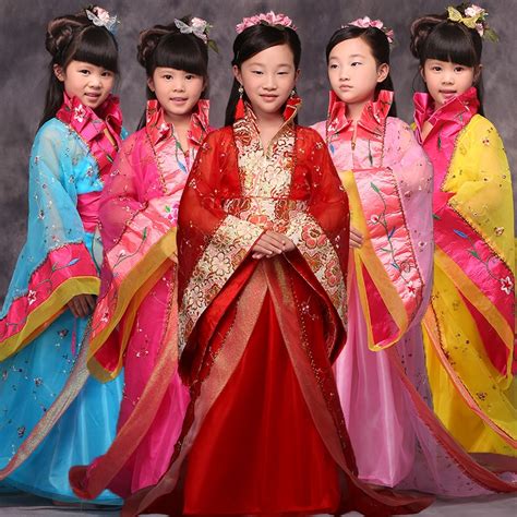 Ancient Chinese Clothes Costume For Girls Princess Children Hanfu