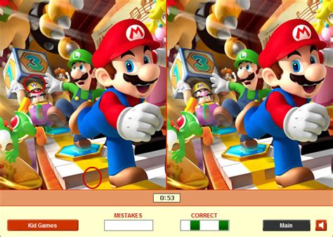 School Games Online Super Mario Find The Differences