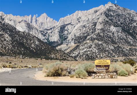 View To Mount Whitney From Alabama Hills Lone Pine In Owens Valley Of