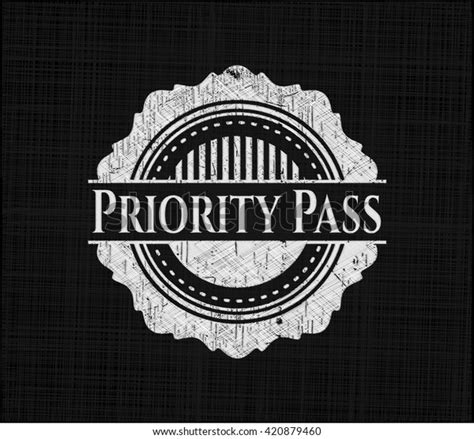 Priority Pass Chalkboard Emblem Stock Vector Royalty Free 420879460
