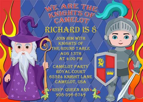 Knights Of The Round Table Magician Merlin Camelot Party Birthday