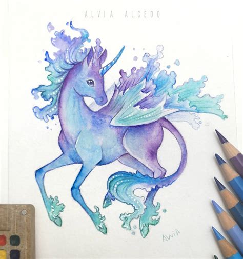 Water Unicorn By Alviaalcedo On Deviantart