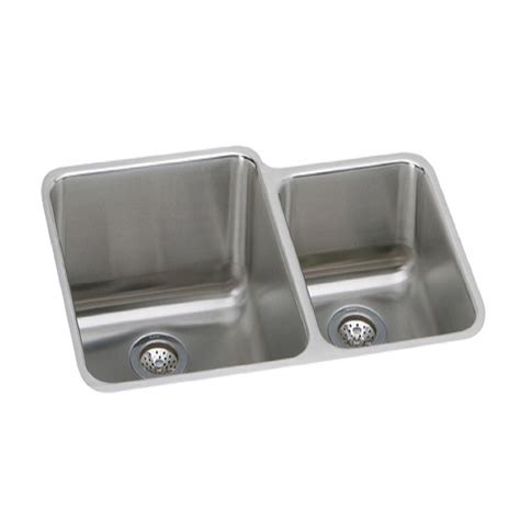 Your online source for elkay stainless steel kitchen sinks. Elkay Lustertone Undermount Stainless Steel 31 in. Double ...