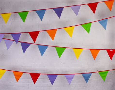 Multi Coloured Rainbow Bunting The Cotton Bunting Company