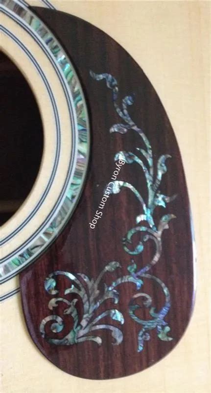 Free Shipping Customize Pickguard Handmade Rosewood Pickguards Abalone Pickguard For Inches