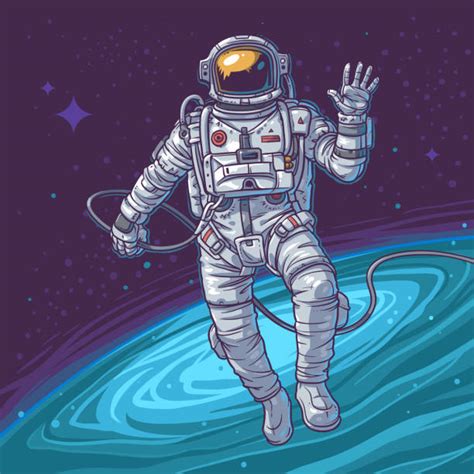 Astronaut Floating In Space Illustrations Royalty Free Vector Graphics