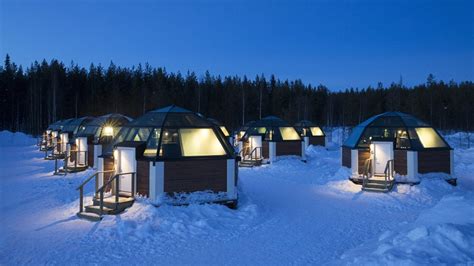 Glass Igloos At The Arctic Snow Hotel Luxury Hotel In Finnish Lapland