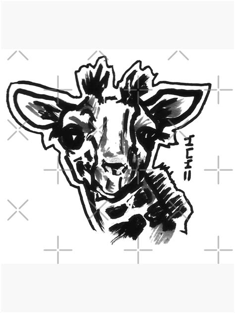 Giraffe Poster By Sketchnkustom Redbubble