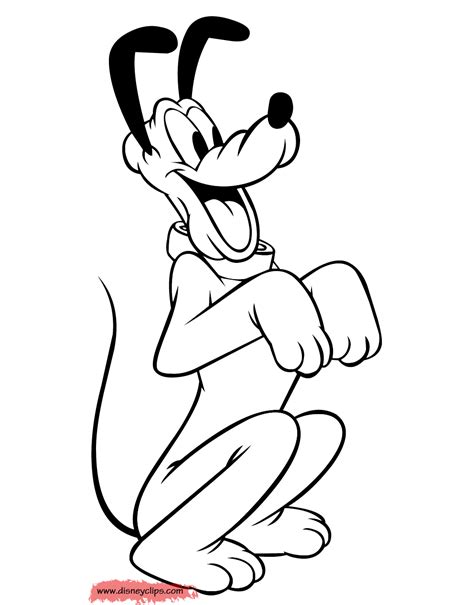 Free Printable Disney Pluto Pdf Coloring Page Cartoon Coloring Pages