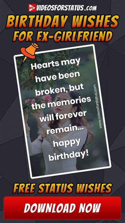 From snuggling together every day to not seeing each other for years, we have seen a lot in life. Happy Birthday wishes for Ex Girlfriend emotional heart touching status - - #Birthday #Emotional ...