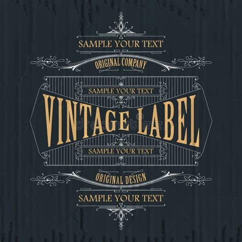 Vintage Typographic Label Premium Stock Vector Illustration Of
