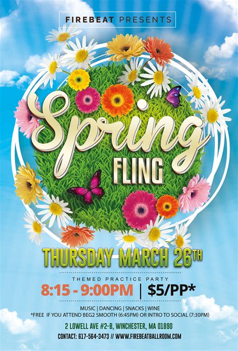 Spring Fling Dance Flyer